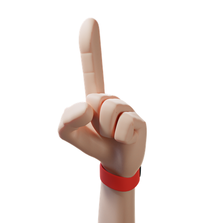 Hand with smartwatch belt  3D Icon