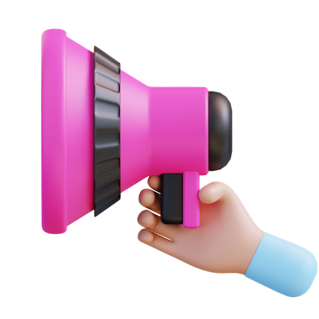 Hand With Speaker  3D Icon