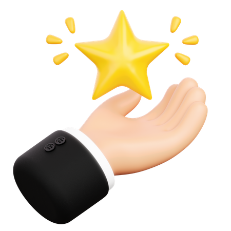 Hand with Starburst Effect  3D Icon