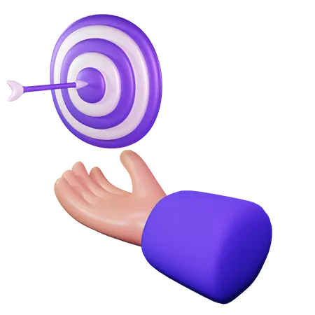 Hand With Target  3D Icon