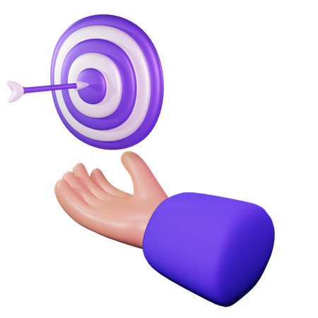 Hand With Target 3D Icon