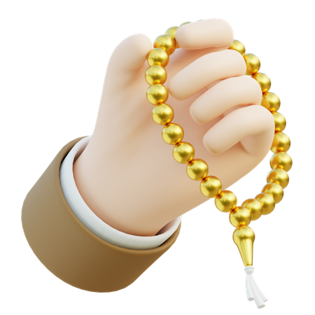 Hand With Tasbih  3D Icon