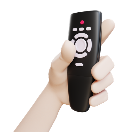 Hand with tv remote  3D Icon