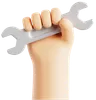 Hand With Wrench