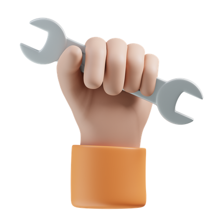 Hand With Wrench  3D Icon