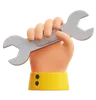 Hand With Wrench