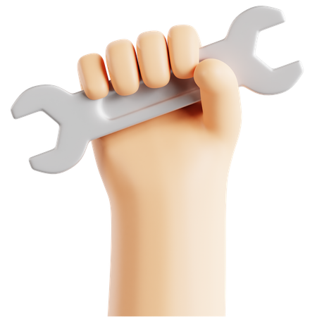 Hand With Wrench  3D Icon