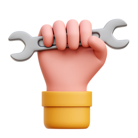 Hand With Wrench  3D Icon