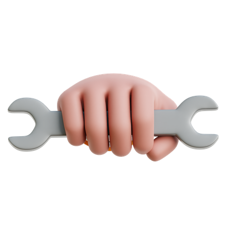 Hand With Wrench  3D Icon