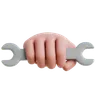 Hand With Wrench