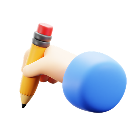 Hand Write Pencil  3D Icon