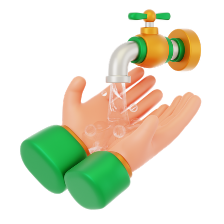 Hand Wudhu  3D Icon