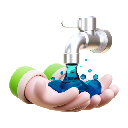 Hand Wudhu  3D Icon