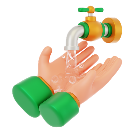 Hand Wudhu  3D Icon