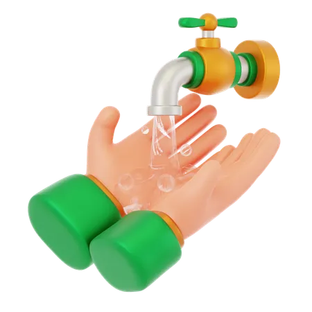 Hand Wudhu  3D Icon