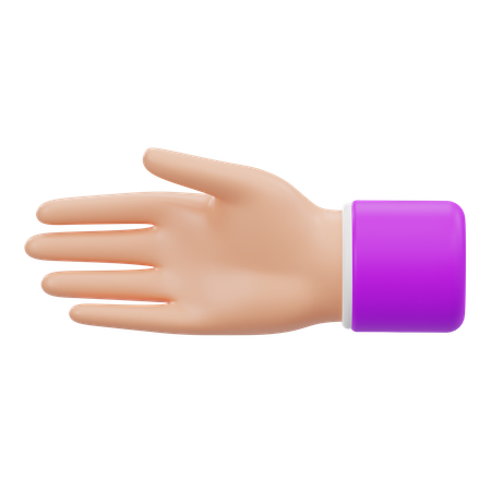 Hand zeigt nach links  3D Icon