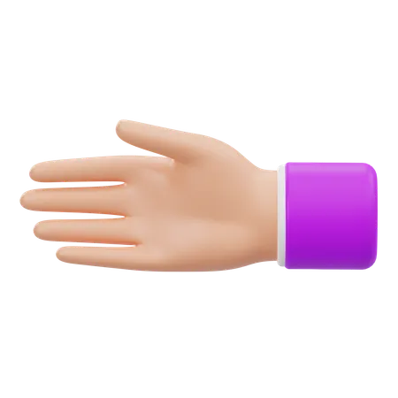 Hand zeigt nach links  3D Icon