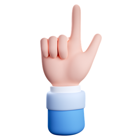 Hand zeigt nach oben  3D Icon
