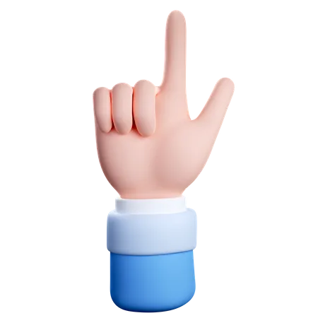 Hand zeigt nach oben  3D Icon
