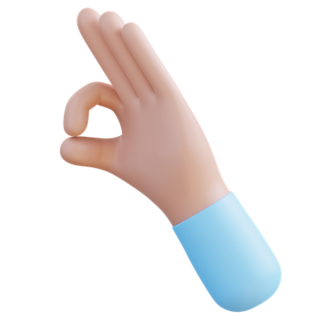 Hand zeigt ok Zeichen  3D Icon