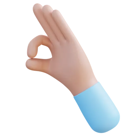 Hand zeigt ok Zeichen  3D Icon