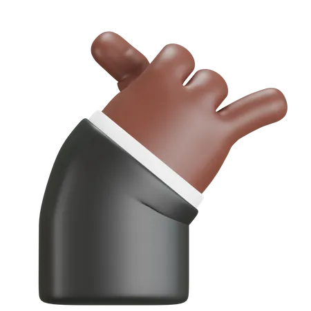 Hand zeigt Ruf mich an-Geste  3D Icon