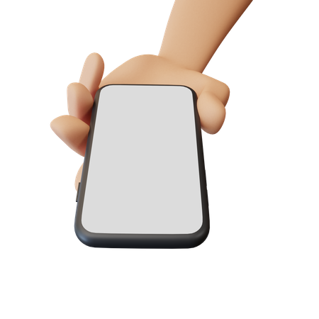 Hand zeigt Telefon  3D Icon