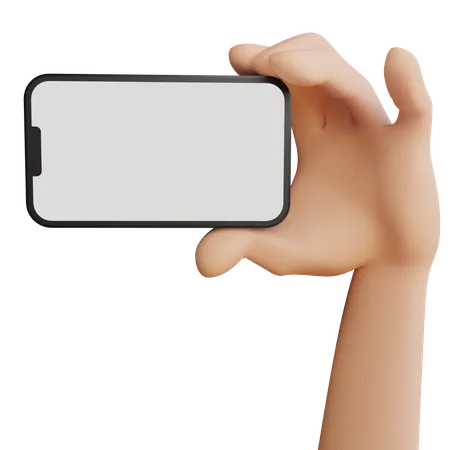 Hand zeigt Telefon  3D Icon