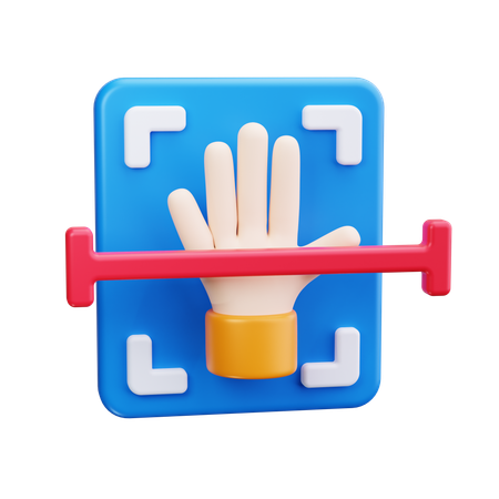 Handabdruck-Scan  3D Icon