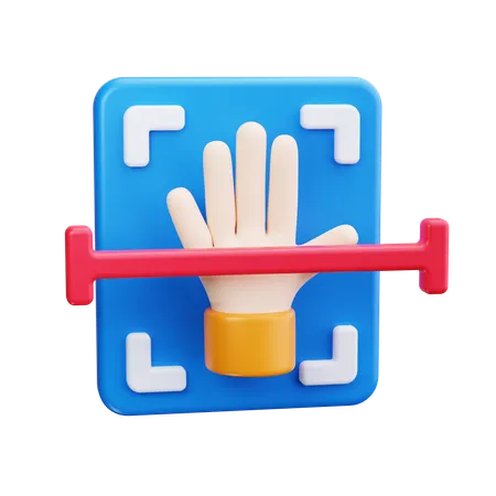 Handabdruck-Scan  3D Icon