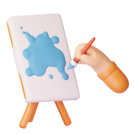 Hand beim Malen  3D Icon