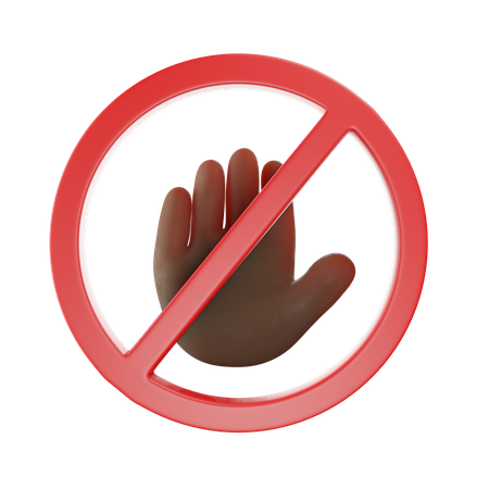 Handbewegung blockieren  3D Icon