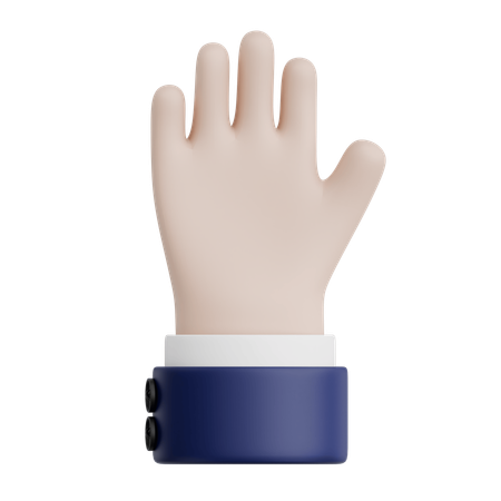 Handbewegung Hallo  3D Icon