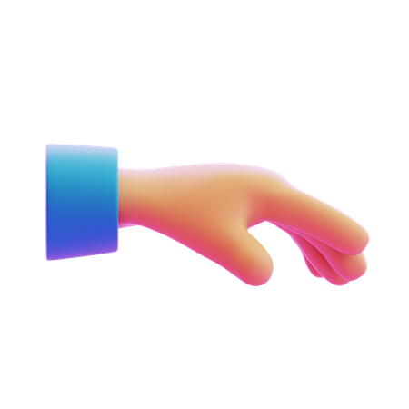 Handbewegung mit der Handfläche nach unten  3D Icon