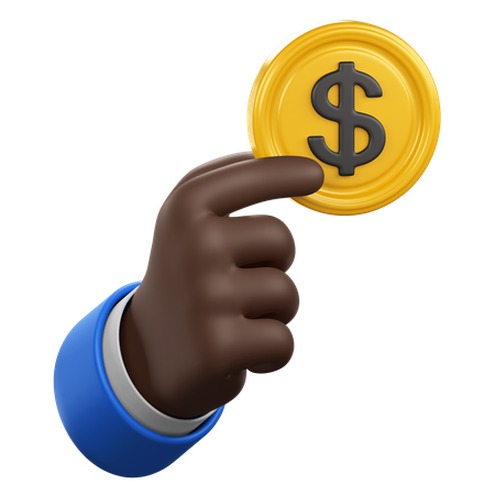 Handbewegung mit Dollarmünze  3D Icon