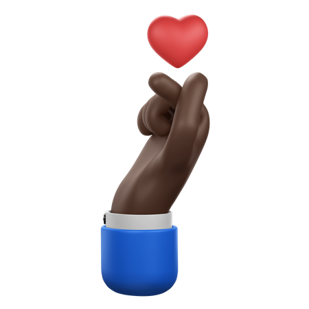 Handbewegung mit Herz  3D Icon
