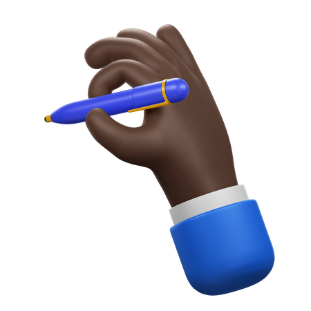 Handbewegung mit Kugelschreiber  3D Icon