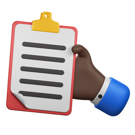 Handbewegung mit Zwischenablage  3D Icon
