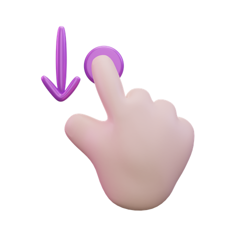 Handbewegung nach unten schieben  3D Icon