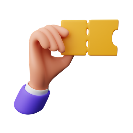 Hand hält Gutschein  3D Icon
