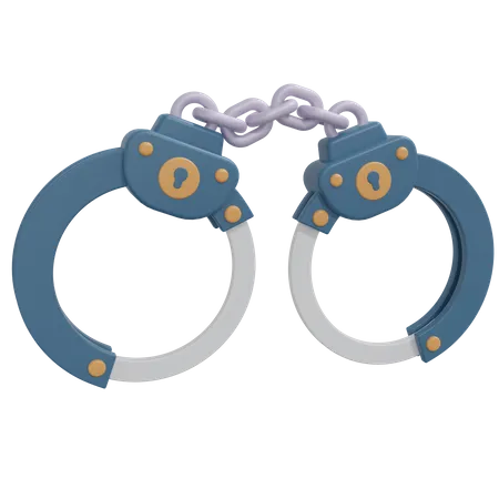 Handcuffs Illustration 3D Icon