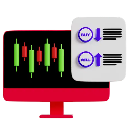 Grundlagen des Trading-Analyse-Dashboards  3D Icon