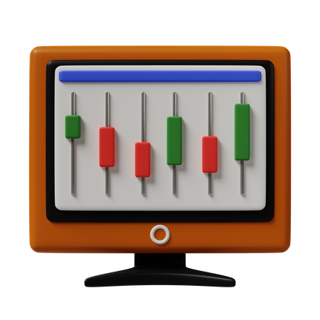 Handelsmonitor  3D Icon