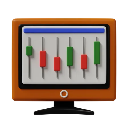 Handelsmonitor  3D Icon