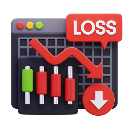 Handelsverlust  3D Icon