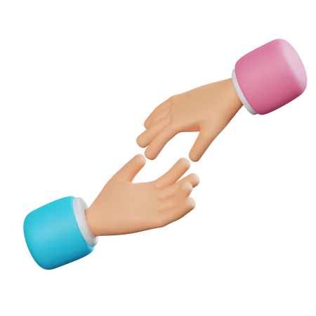 Hand schütteln Handbewegung  3D Icon
