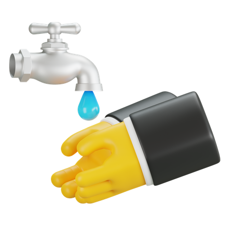 Geste des Händewaschens  3D Icon