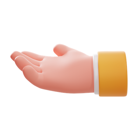Handbewegung mit der Handfläche nach oben  3D Icon