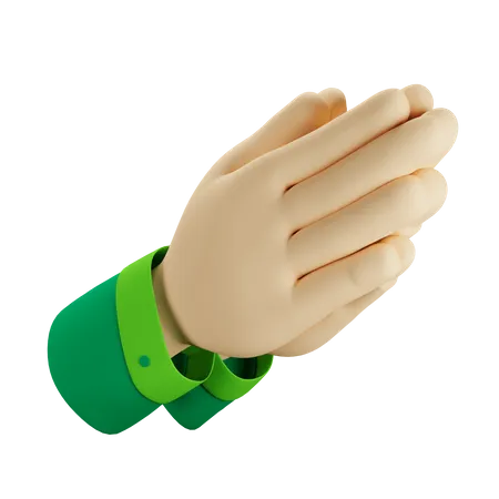 Gebet mit der Hand  3D Icon