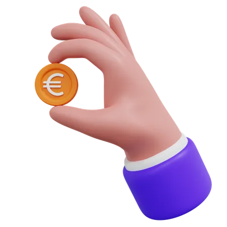 Hand Geld Münze  3D Icon